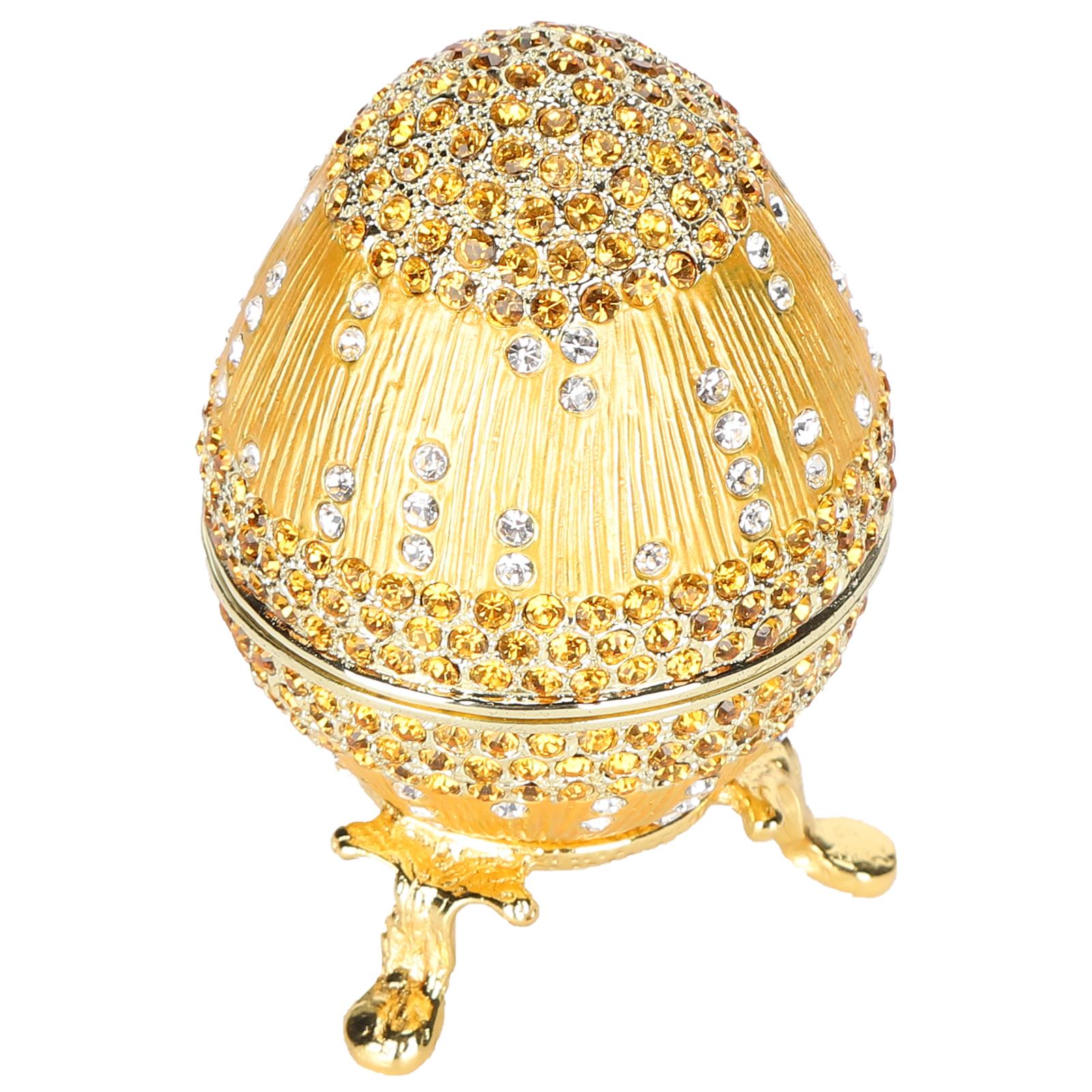 

Шкатулка для украшений, шкатулка для мелочей, дисплей для хранения украшений, в форме яйца, кристаллы, орнаменты, шкатулка для украшений на петлях