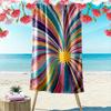 Colorful Sunburst Abstract Art Design Beach Towel Quick-drying for Travel Outdoor Sports Jogging Beach and Swimming