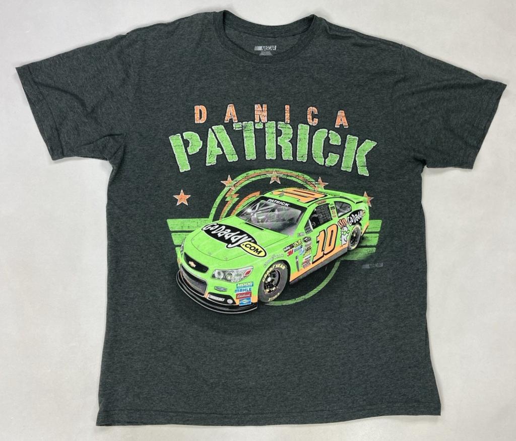 Nascar Danica Patrick Graphic T-shirt Men Large Gray Short Sleeve