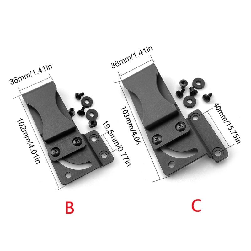 Gürtelclip für Kydex-Scheideholster K-Scheide Taillenclip Zubehör Scheide Rückenclip Gürtelclip mit Schrauben für Werkzeug