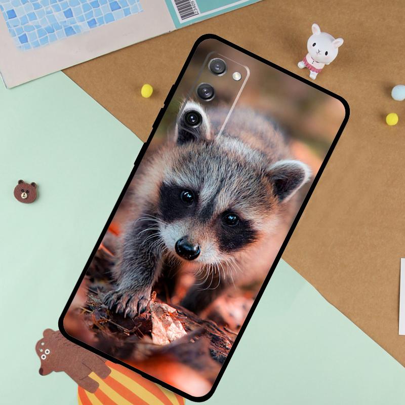 Raccoon Soft Case For Samsung Galaxy S24 Ultra S9 S10 S20 S22 S21 Plus S23 FE S25 Ultra Funda Cover