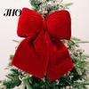 Multi-size Bow Set Christmas Ornament Multi-Size Design Velvet Fabric Holiday Atmosphere Decoration Handmade 3D Shape Bowknot Decor