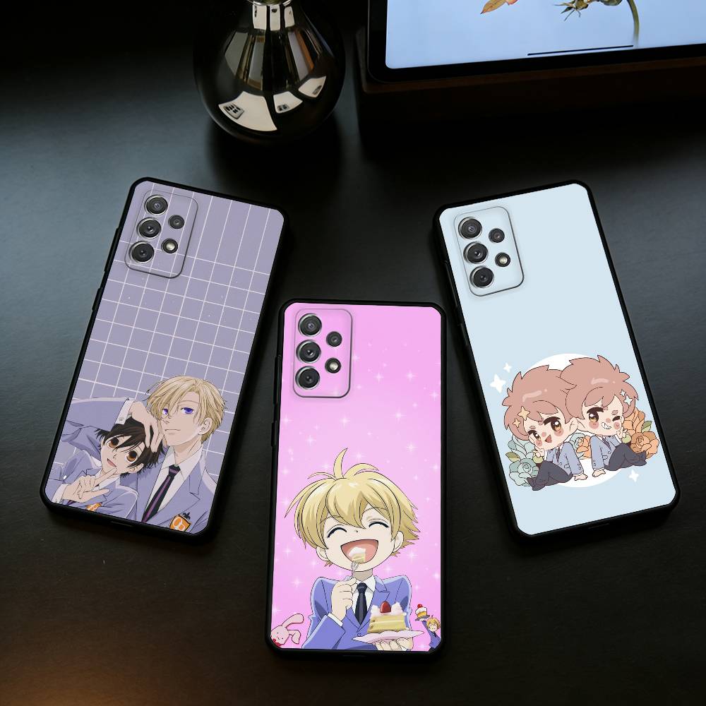 Ouran High School Host Club Phone Case For Samsung Galaxy A73,A72,A71,A70,A53,A52,A51,Soft Silicone Black Cover