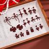 Ankerla Red Bow Heart Earrings: Enhance Skin, Slim Face, Exude Luxury - Perfect for New Year Elegance