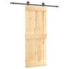 VidaXL Porte coulissante et kit de quincaillerie 80x210 cm pin massif, porte intérieure, porte de grange intérieure 3203047