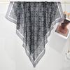 110*110cm Neuer Baumwoll-Leinen-Quadratischer Schal Damen Kopftuch Blumenmuster Halstuch Schals Kopftuch Bandanas Haargummi Stirnbänder