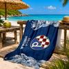 Asciugamano da Spiaggia Dinamo Zagabria Basket, Asciugatura Rapida, Facile da Curare, Adatto Sia per il Fitness che per le Vacanze al Mare, Essenziale Sportivo