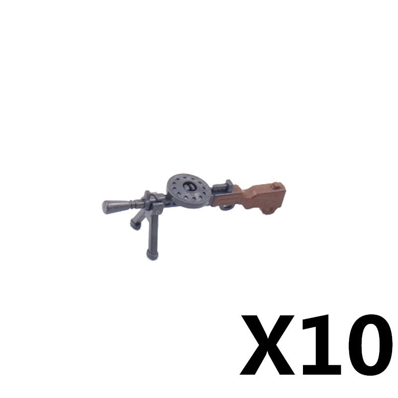 Military Soldier Figures Weapon Building Blocks Accessory Machine Guns Gatling Moxin Nagan Rocket Launcher Shield Toys Gift D124