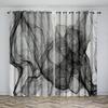 Luxury Art Abstract Texture Window Curtains for Kids Bedroom Living Room Hall Treatments Kitchen Home Decor Drapes Blinds 2Pcs