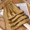 Women's Small Silky Wide-Leg Pants, Summer Eight-Point Length, Thin & Draped Texture
