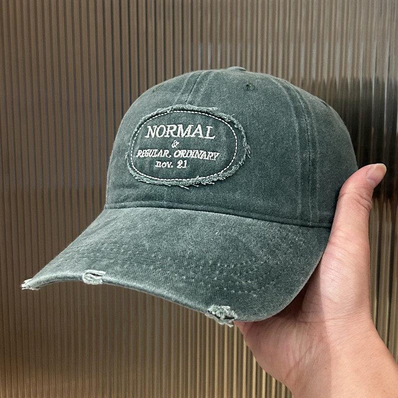 

Spring Summer Cotton Baseball Cap With Embroidered Letters For Casual Wear Men Women зелёный