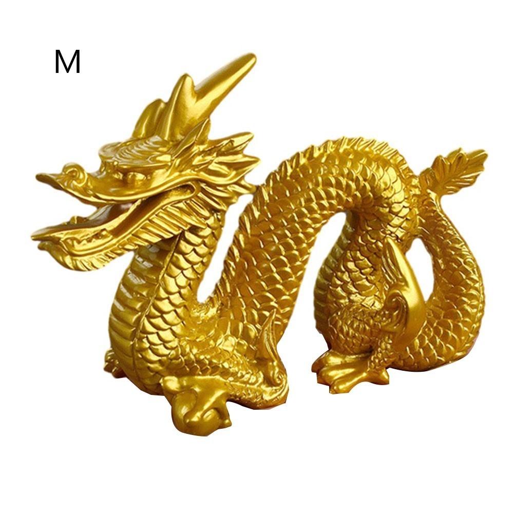 Good Lucky Golden Dragon Chinese For Zodiac Dragon Statue Sculpture Desktop Decora