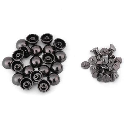 20pcs Screw Mushroom Rivets Studs Buttons for Leather Belt Bag Shoes Decoration