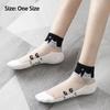 5Pairs Wear-resistant Short Socks Breathable Sport Socks Casual Black and White Cat Socks