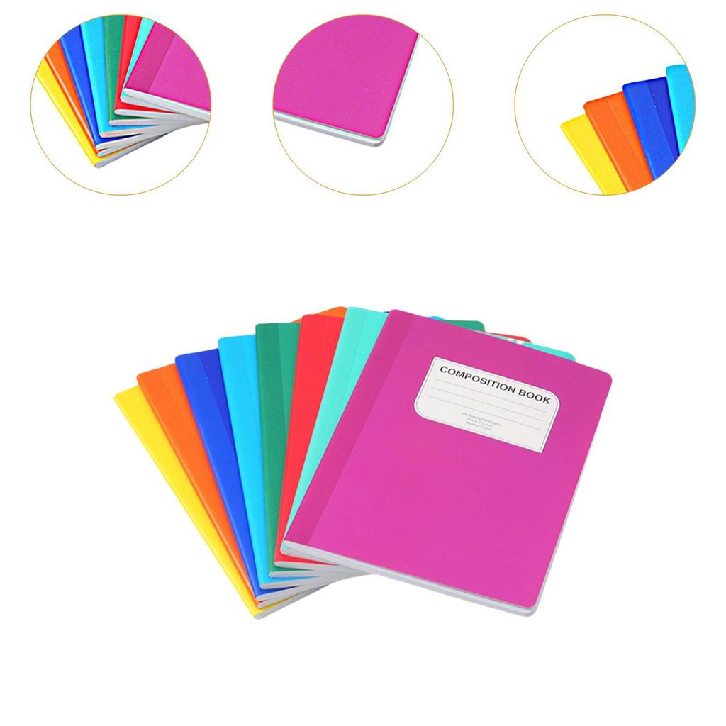 8x B5 Notebook Unique Ruled Lined Notepad for School Supplies Writing Office Solid Color