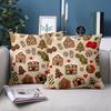 1 Pieces Christmas Gingerbread Pillow With Candy Patterns Polyester pillowcase, sofa decorative cushion cov Headboard Pillow
