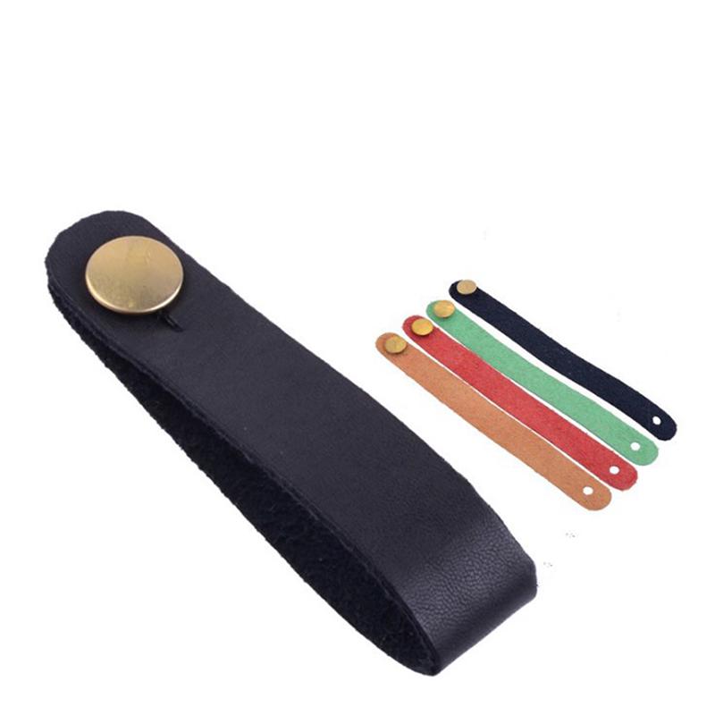Buy Leather Guitar Strap Holder Button Safe Lock Black For Acoustic