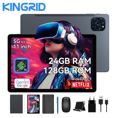 KINGRID T90 Android 16 8GB RAM 128GB ROM Tablet 11 Inches 1200*1920 FHD Display Octa Core UMS9230E(T615) PC Tablet with Keyboard and Mouse