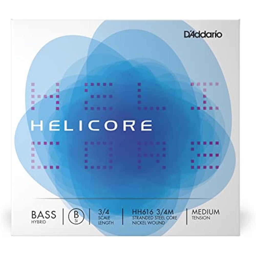 D Addario Daddario Rose String for Wood Bass (Double Bass) Helicore Hybrid LowB-String HH616 3/4M...