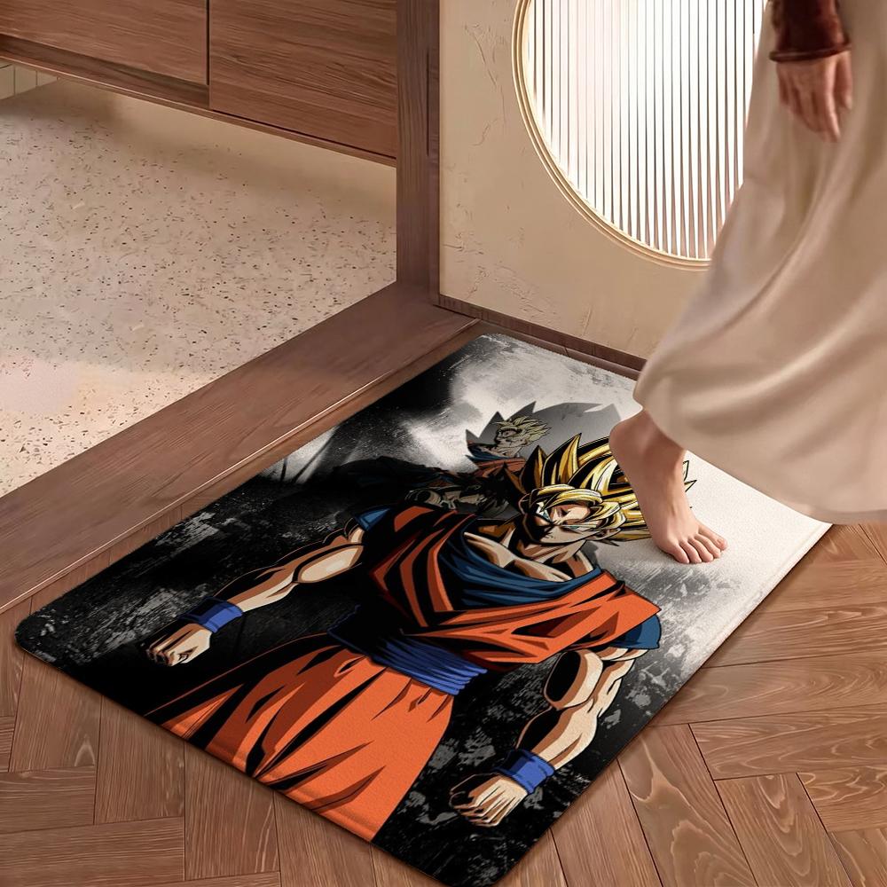Super Saiyan Goku Patterned Rug Allseason Carpet For Kids Bedroom Play Area Home Decor Valentine'S Day Gift