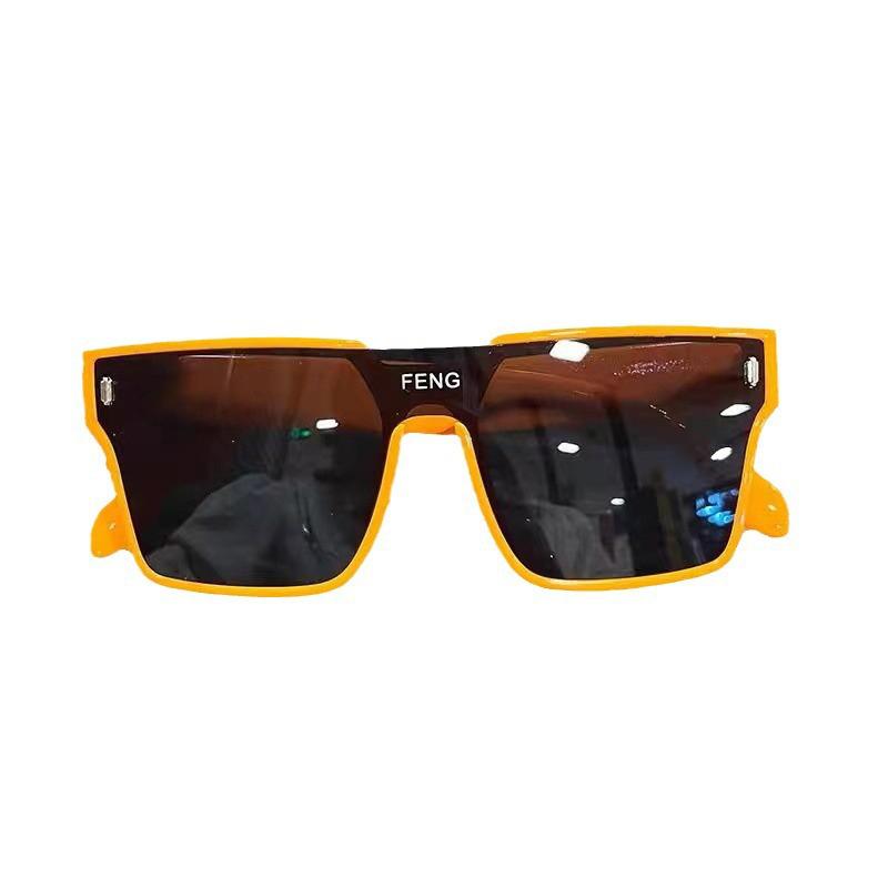 1 stk. Oversized firkantede solbriller Barn Retro Speillinse Briller Skygger Uv400 Beskyttelse Punk Solbriller