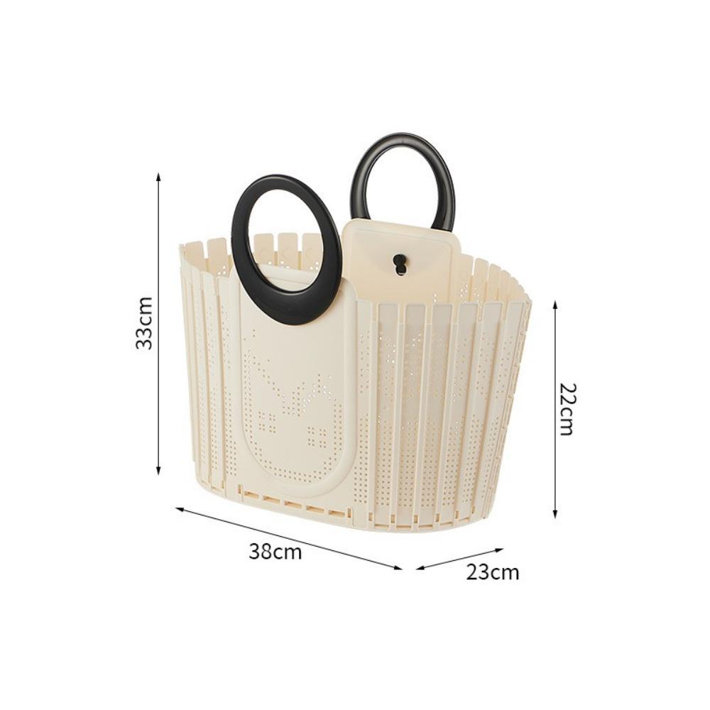 Portable Plastic Dirty Clothes Basket Folding Wall-mounted Laundry Hamper Durable Foldable Laundry Basket Home Use