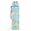 1PC Pastel Building Dreamy Scenery Print 750ml Color Plastic Sports Water Bottle Leakproof Flip Straw Lid Suitable for Sports Office Home Use