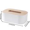 Plastic Tissue Box With Wooden Cover Nordic Simplicity Style Desktop Napkin Box Living Room Bathroom Toilet Square Tissue Box