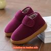 Thickening and Warm Men's Boots for Middle-aged and Elderly Men and Women, Non-slip Home Cotton Shoes Platform Boots
