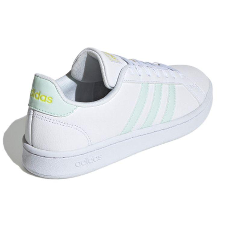 Adidas  Grand Court White Dash Green Women Sneakers Footwear-White Shock-Yellow EG7643