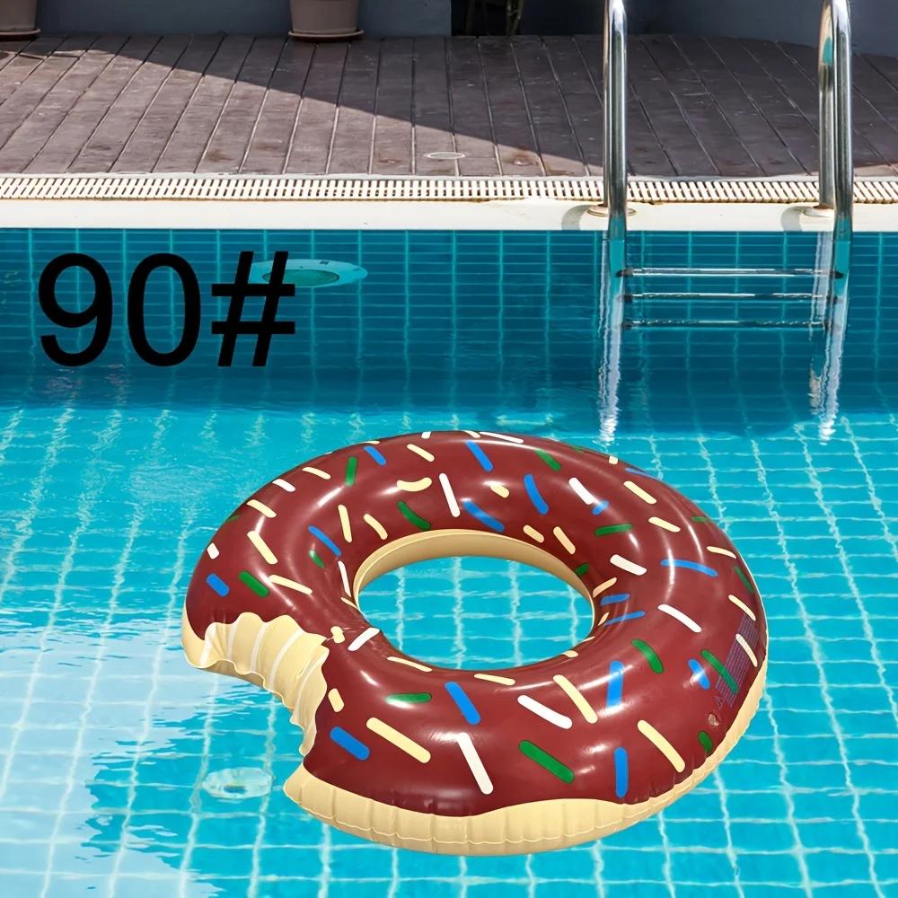 

1 шт. Надувной плавательный круг-пончик ПВХ Пляжный матрас Плавательный круг Веселье на вечеринке у бассейна Водный отдых Плавающие аксессуары