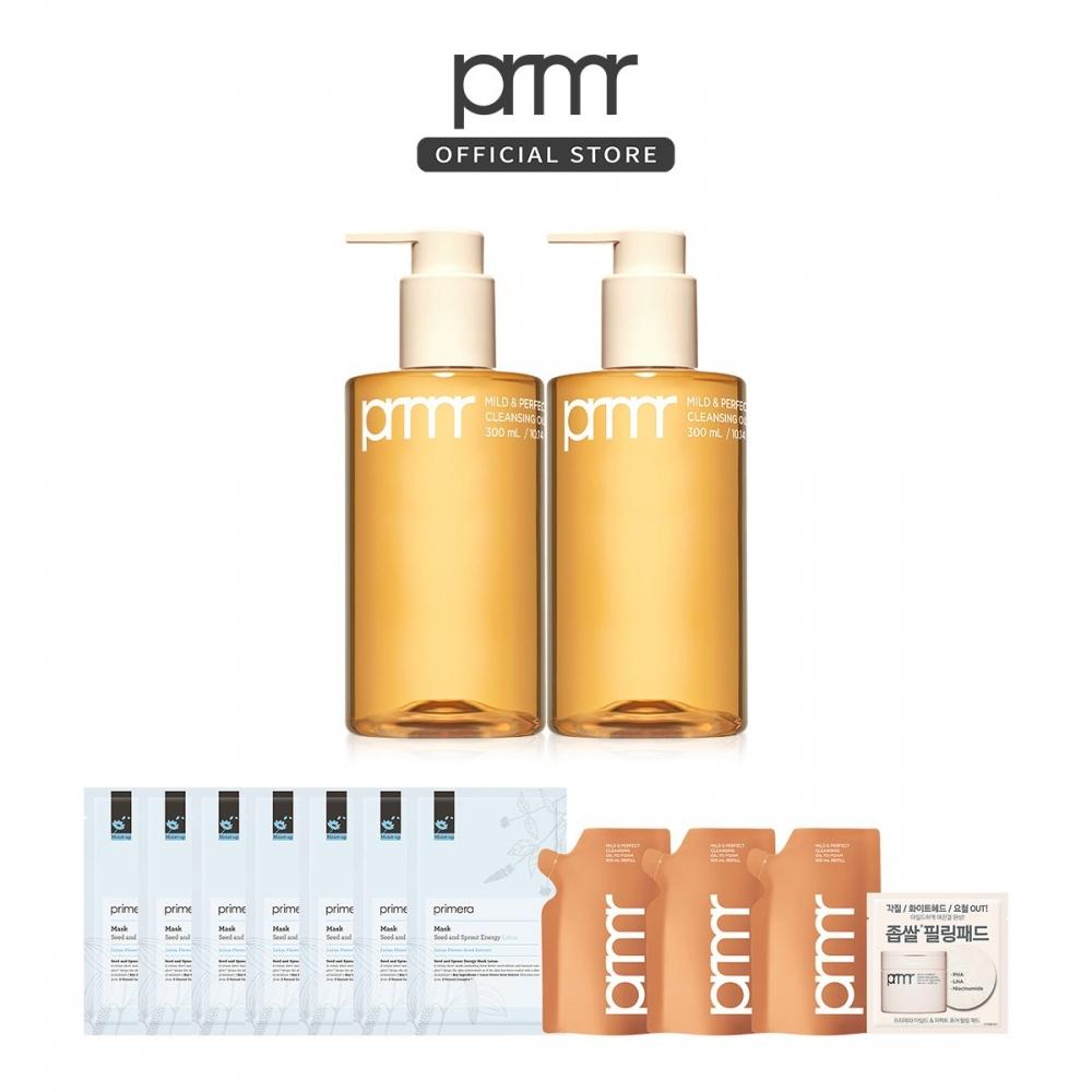 [prmr] Oil To Foam 300ml Double Set  +main Product + Seed Mask 7 Days + Pore Peeling Pads 2pcs 