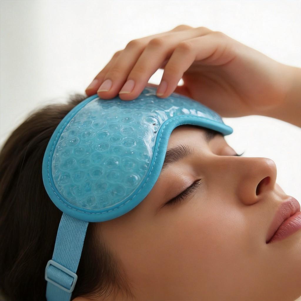 Cold Hot Gel Eye Mask With Reusable Gel Beads For Relaxation And Eye Care