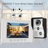 Video Door Phone 7 inch Wired Video Doorbell Indoor Monitor with IR-CUT Rainproof Outdoor Camera Visual Intercom Two-way Audio