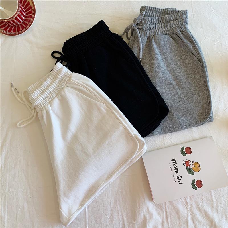 Korean Version of High Waist Casual Wide Leg Pants Ins Students Loose Thin Sports Hot Pants