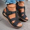 2026 Women'S Sandals Breathable Hollow Soft Soled Wedge Sandals And Comfortable Summer Casual Closed Toe Clear Studded Sandalias