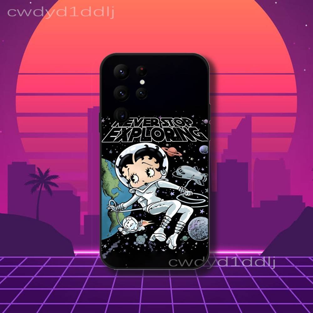 

Sexy B-BeTTy-CuTe-BoopS Phone Case For Samsung S10,S21,FE,S21 ,S26,S25,S24,S23,Ultra,S9,S22,Plus Black Shell Cover Samsung S24fe