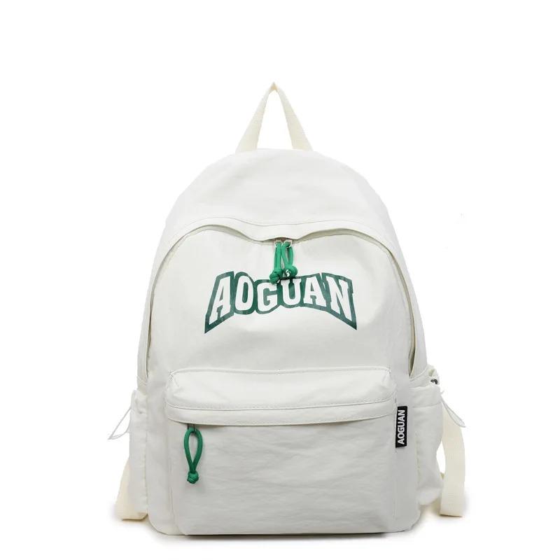New Alphabet Backpack Women's Japanese Simple Large Capacity High School Student School Bag Travel Backpack