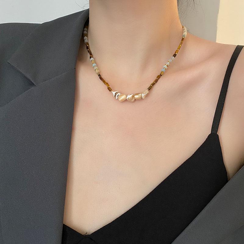 Handmade Retro Beaded Clavicle Chain Women's Necklace