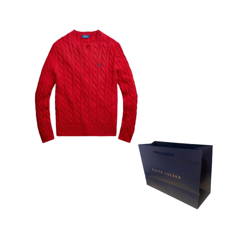 Polo Ralph Lauren Zopfmuster-Pullover mit Rundhalsausschnitt 710775885-038