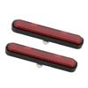 ACROPIX Screw Mount Motorcycle ATV Oval Warning Reflector Red 2pcs
