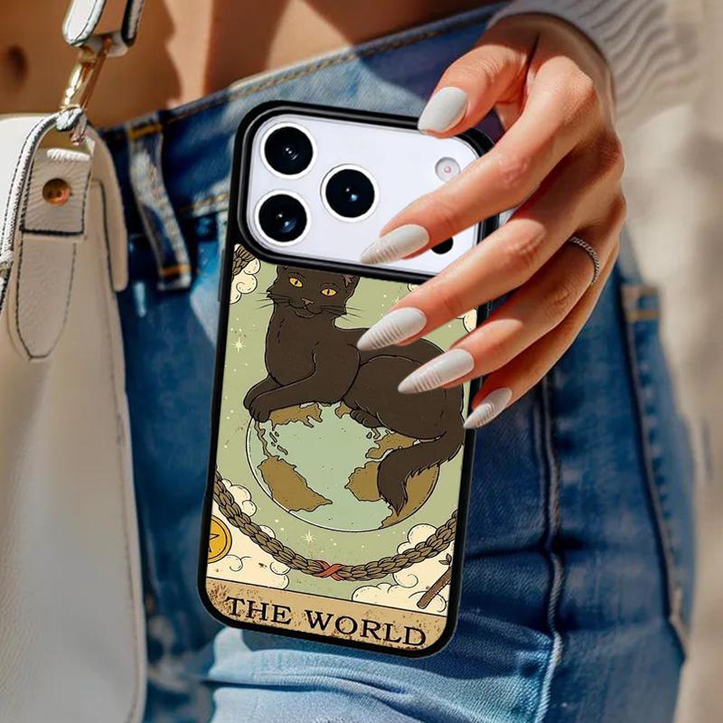 

The Empress Tarot Cat Art Phone Case For iPhone 17 Air 14 15 13 12 Max Cover For Apple 16e 11 Pro Max Plus Coque iPhone 17pro max