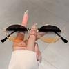Ins Brand Oval Shades Fashion Candy Color Decor Ladies Sunglasses High Quality Pink Trends Sunglasses for Hiking Beach