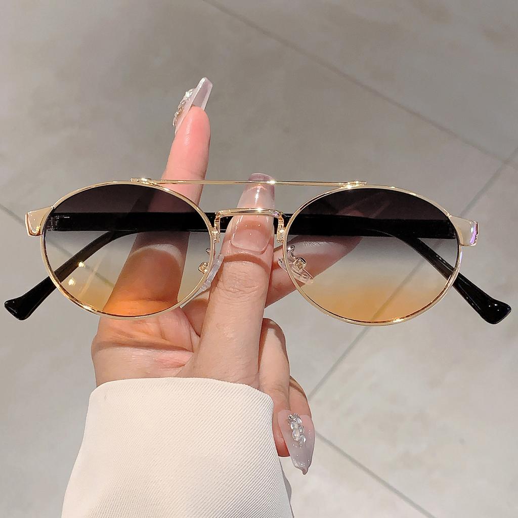 Ins Brand Oval Shades Fashion Candy Color Decor Ladies Sunglasses High Quality Pink Trends Sunglasses for Hiking Beach