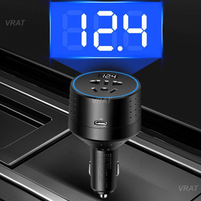 Inverters Car Charger 12/24V To 110/220V PD Type-C QC3.0 USB Socket Car Charging Adapter Car Power Converter Car Accessories