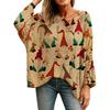 Hollow Out 3D Print Long Sleeve Christmas Sweater