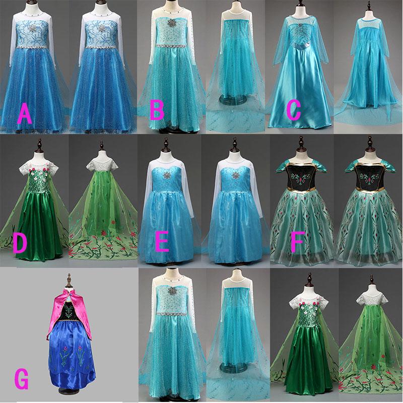 Belle Princess Cinderella Dress Girls Kids Party Cosplay Fancy Costume Dress 