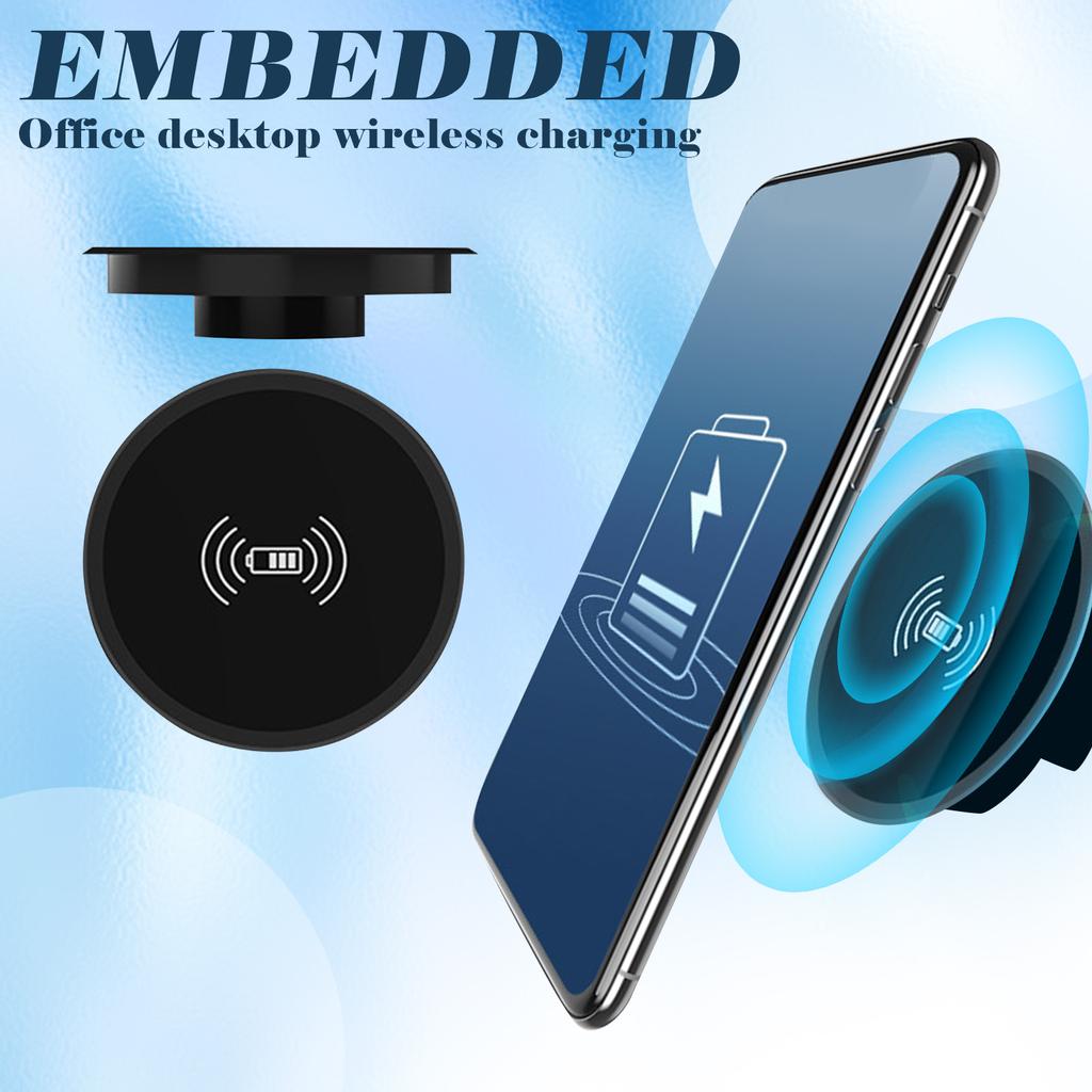 Wireless Charging Pad, Home Desktop Wireless Charger, Concealed Charging Under Desk Charging Pad, Wireless Power Pad