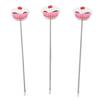 3Pcs Stainless Steel Cake Tester Non-slip Grip Easy Clean Cake Probe Reusable Accurate Baking Test Needle Bread/Muffin/Biscuit