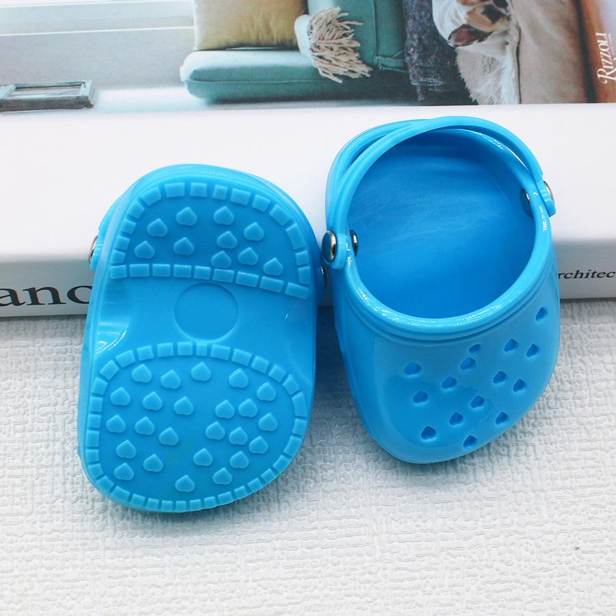 

Домашняя собака дырявые туфли пляжная обувь обувь для питомца кукла 18 дюймов уличные красочные дышащие сандалии TikTok розовый